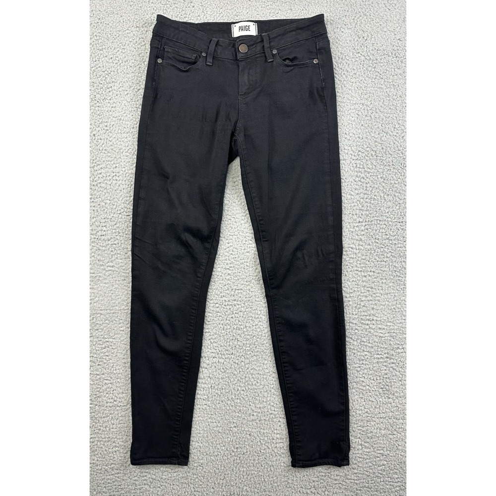 Paige Jeans Womens 26 Verdugo Ultra Skinny Black Denim Pants Fits 28x29